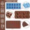 4 Pieces Fall 3D Mini Pumpkin Maple Leaves Silicone Chocolate Molds - 12 Shapes